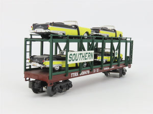 O Gauge 3-Rail MTH Rail King 30-76140 SOU Auto Carrier #908478 w/ 4 Pontiacs