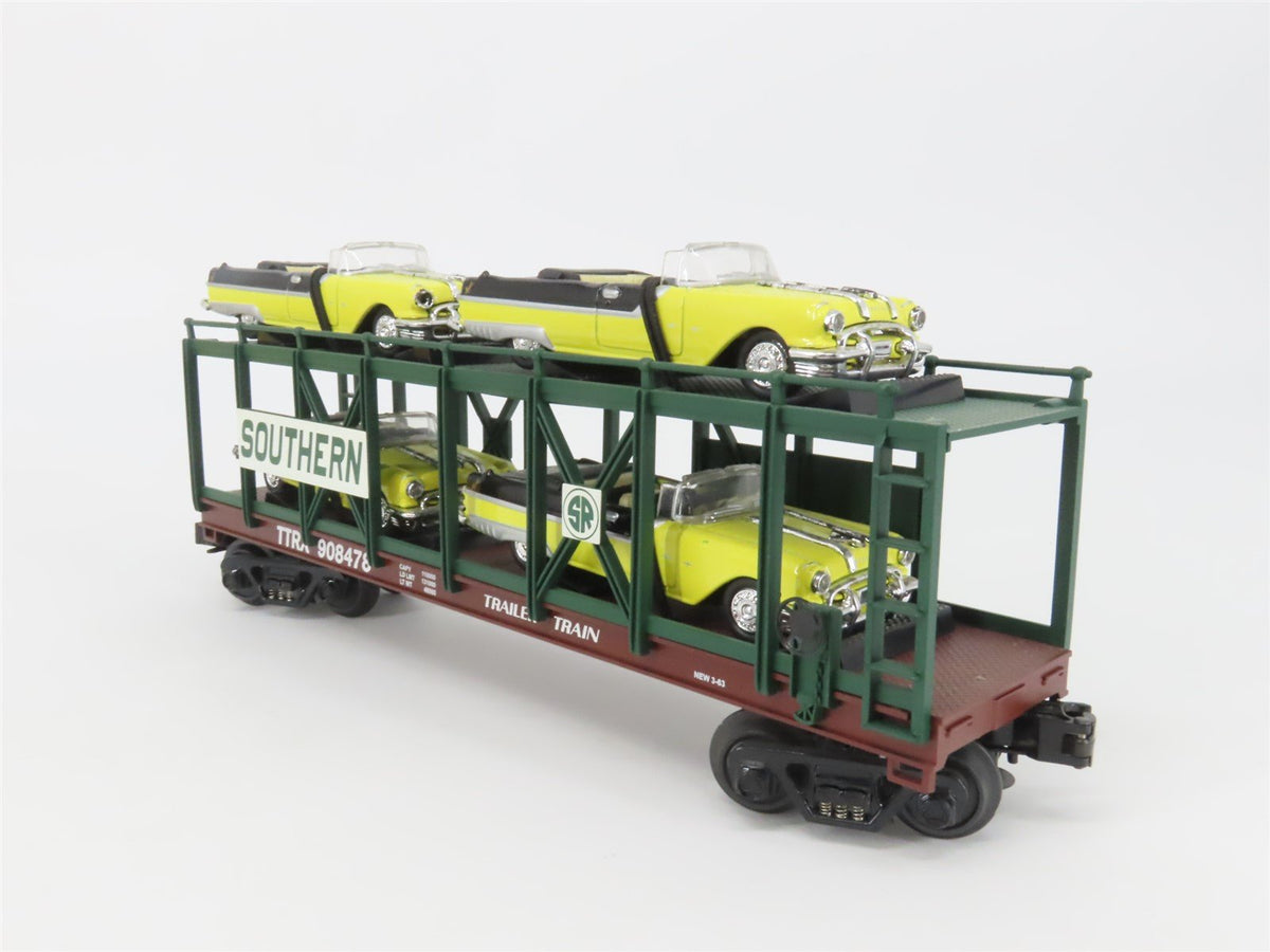 O Gauge 3-Rail MTH Rail King 30-76140 SOU Auto Carrier #908478 w/ 4 Pontiacs