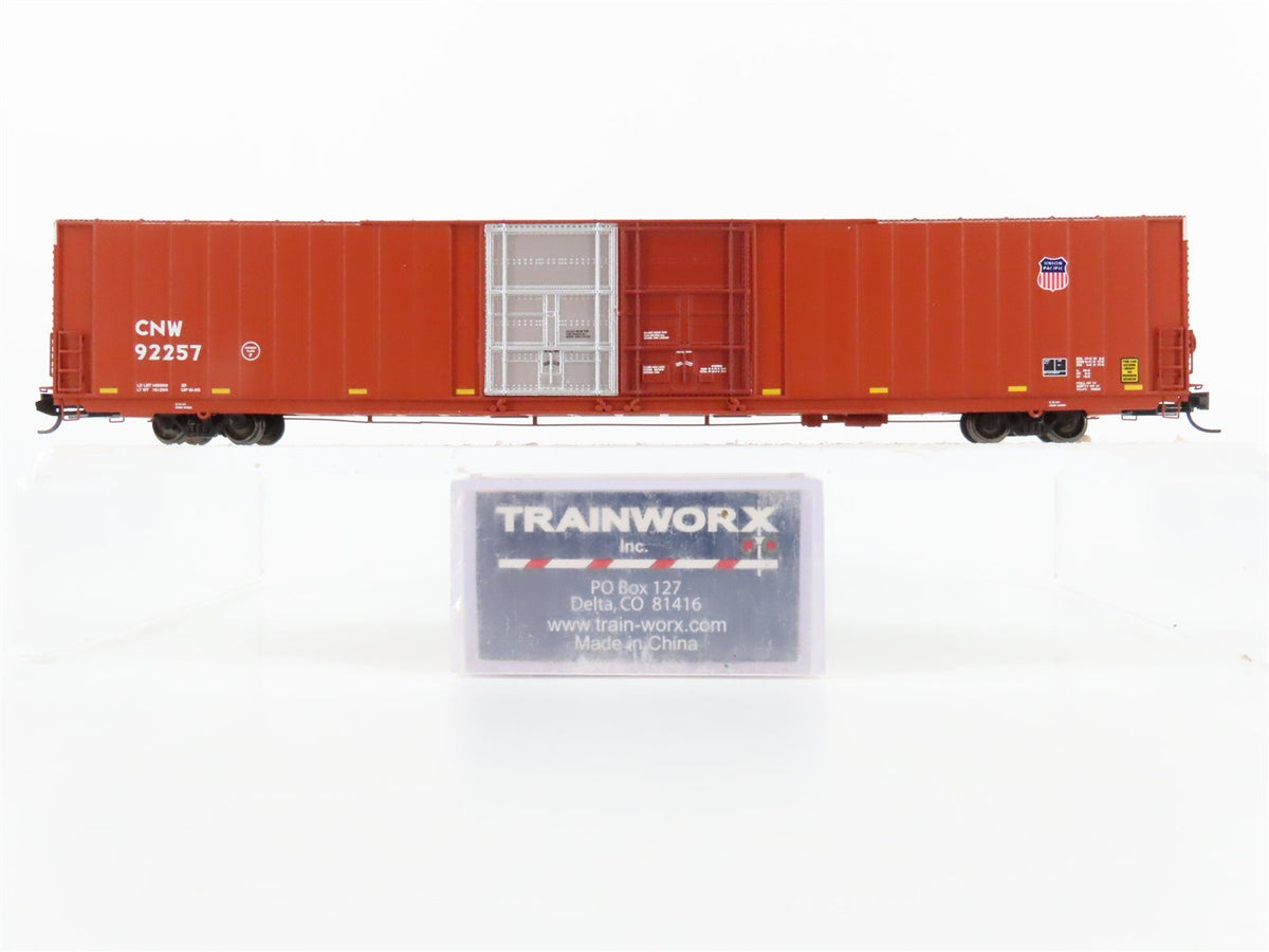 N Scale Trainworx 2907-16 UP CNW Union Pacific 86&#39; Auto Parts Box Car 92257
