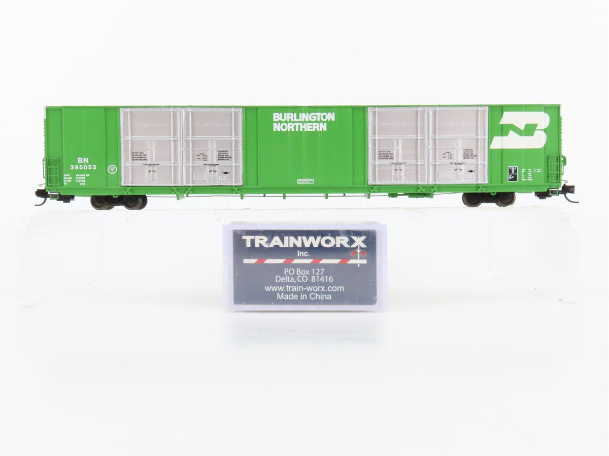 N Scale Trainworx 2811-02 BN Burlington Northern 86&#39; Auto Parts Box Car 395053