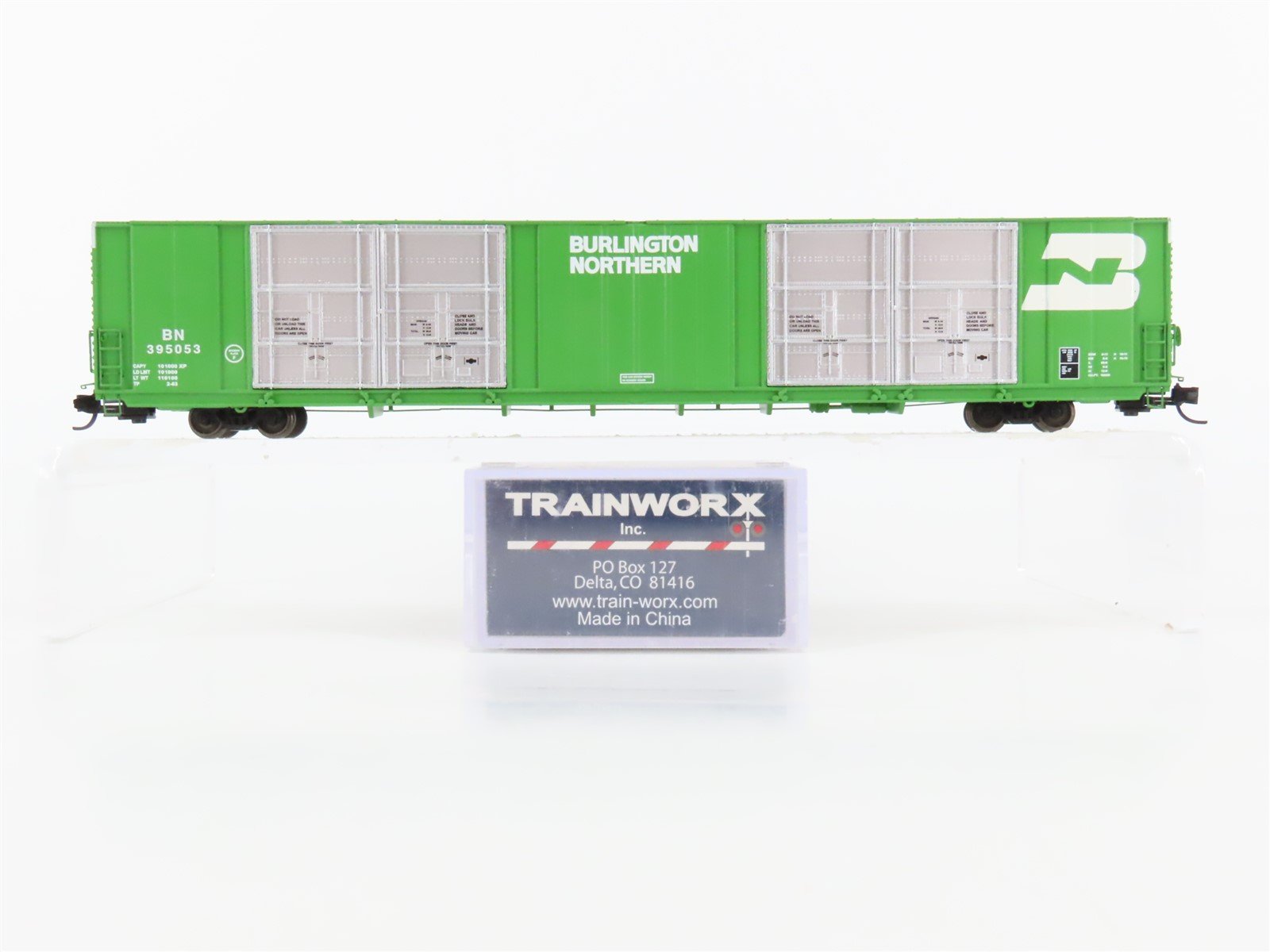 N Scale Trainworx 2811-02 BN Burlington Northern 86' Auto Parts Box Car 395053