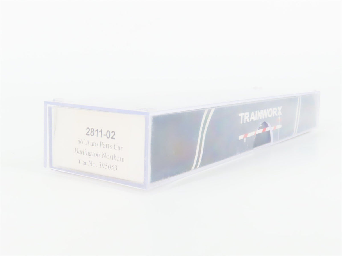 N Scale Trainworx 2811-02 BN Burlington Northern 86&#39; Auto Parts Box Car 395053
