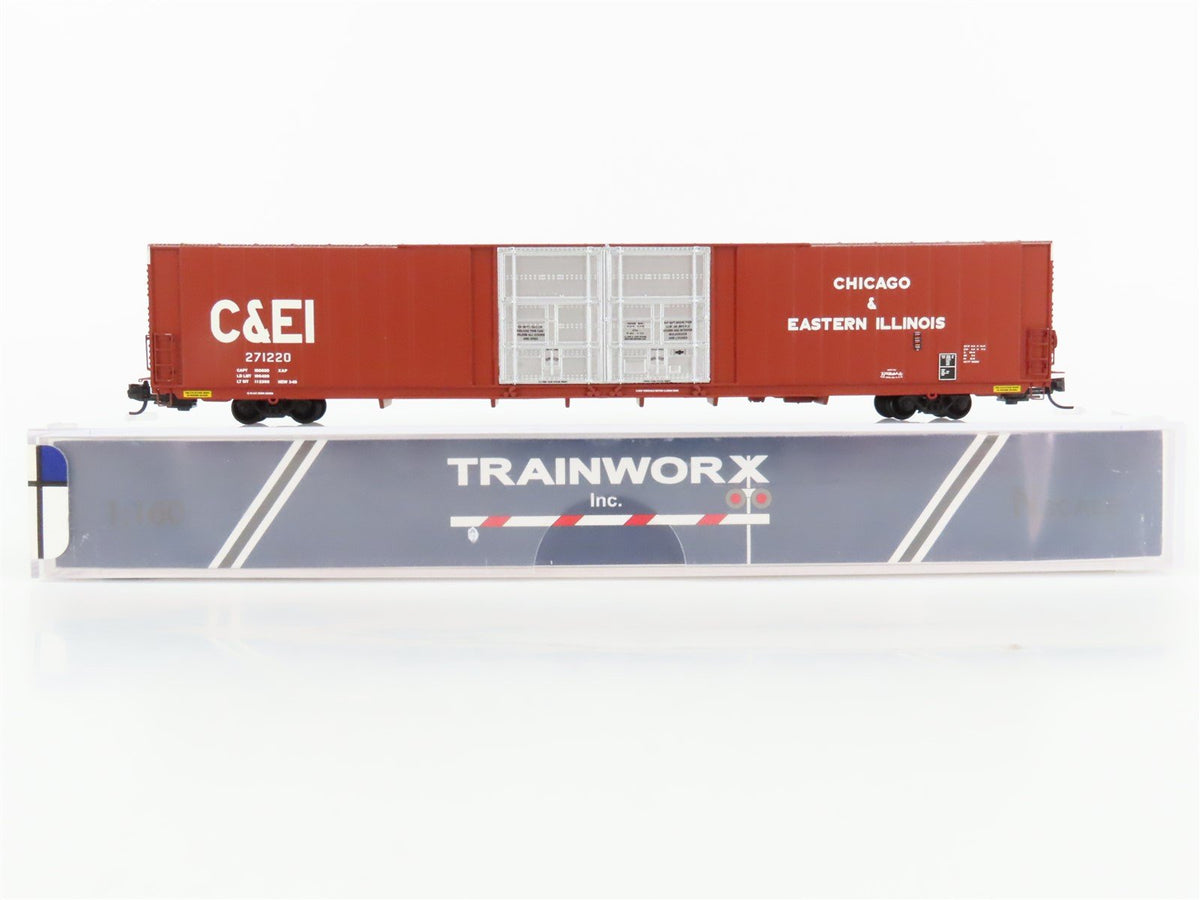 N Scale Trainworx C&amp;EI Chicago &amp; Eastern Illinois 86&#39; Auto Parts Box Car 271220