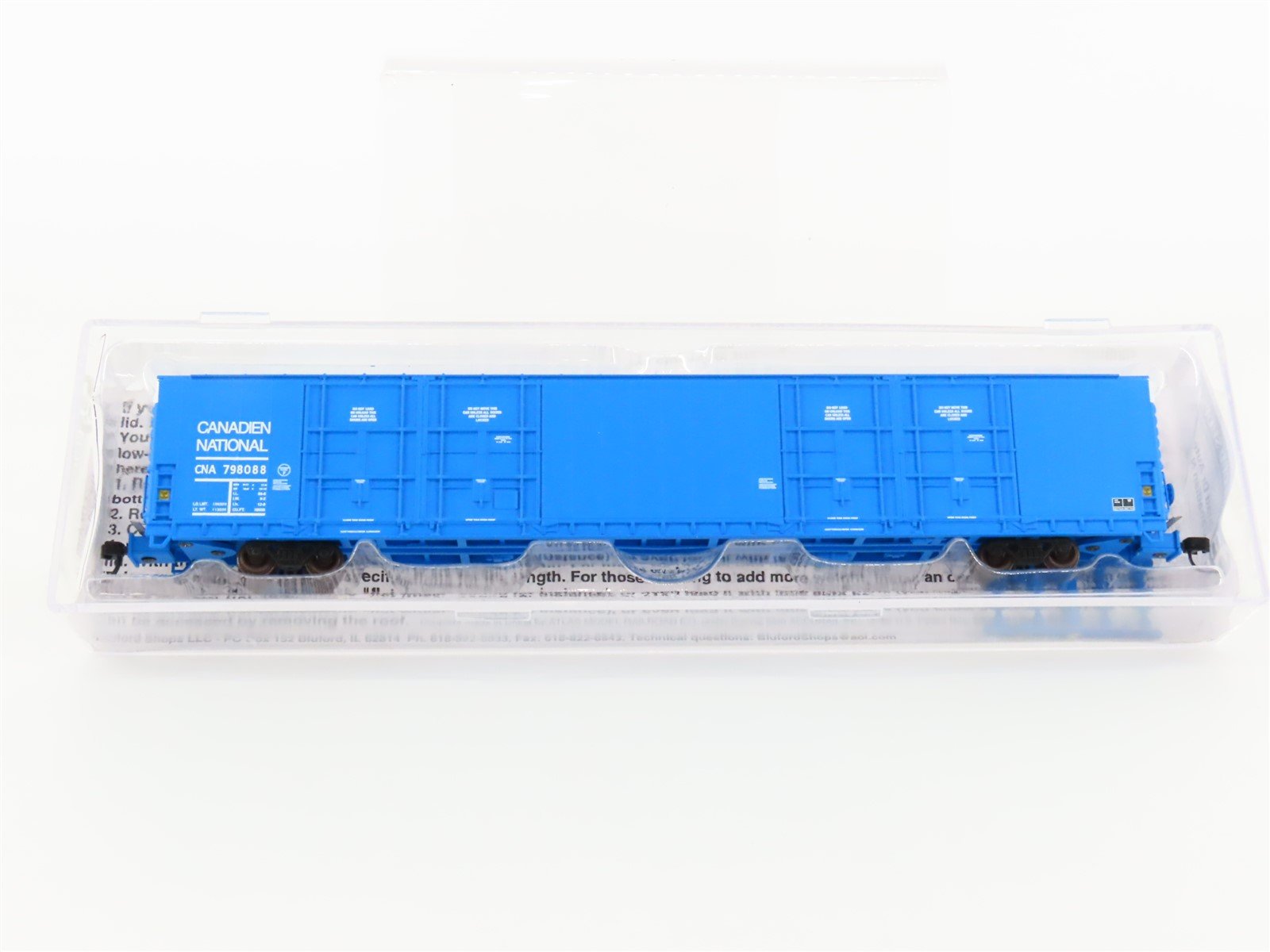 N Scale Bluford Shops 87181 CN Canadian National 86' Auto Parts Box Car 798088