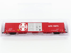 N Bluford Shops 86492 ATSF Santa Fe 86' Double Door Auto Parts Box Car 36717