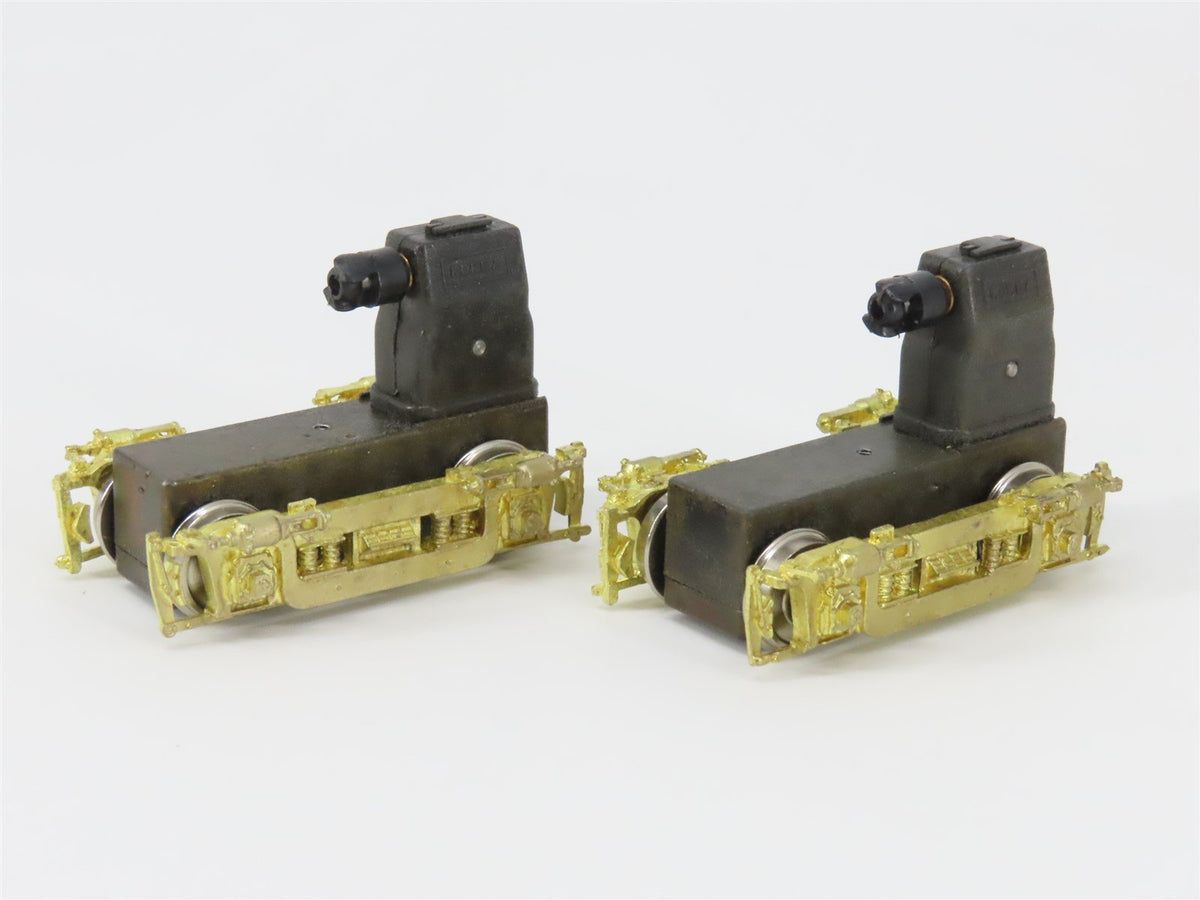 LOT of 4 HO Oriental Limited/Samhongsa BRASS AAR Type B Truck Sets w/ Gearboxes