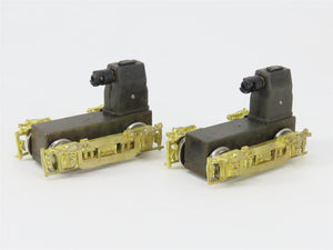 LOT of 4 HO Oriental Limited/Samhongsa BRASS AAR Type B Truck Sets w/ Gearboxes