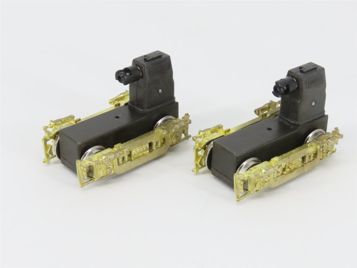 LOT of 4 HO Oriental Limited/Samhongsa BRASS AAR Type B Truck Sets w/ Gearboxes