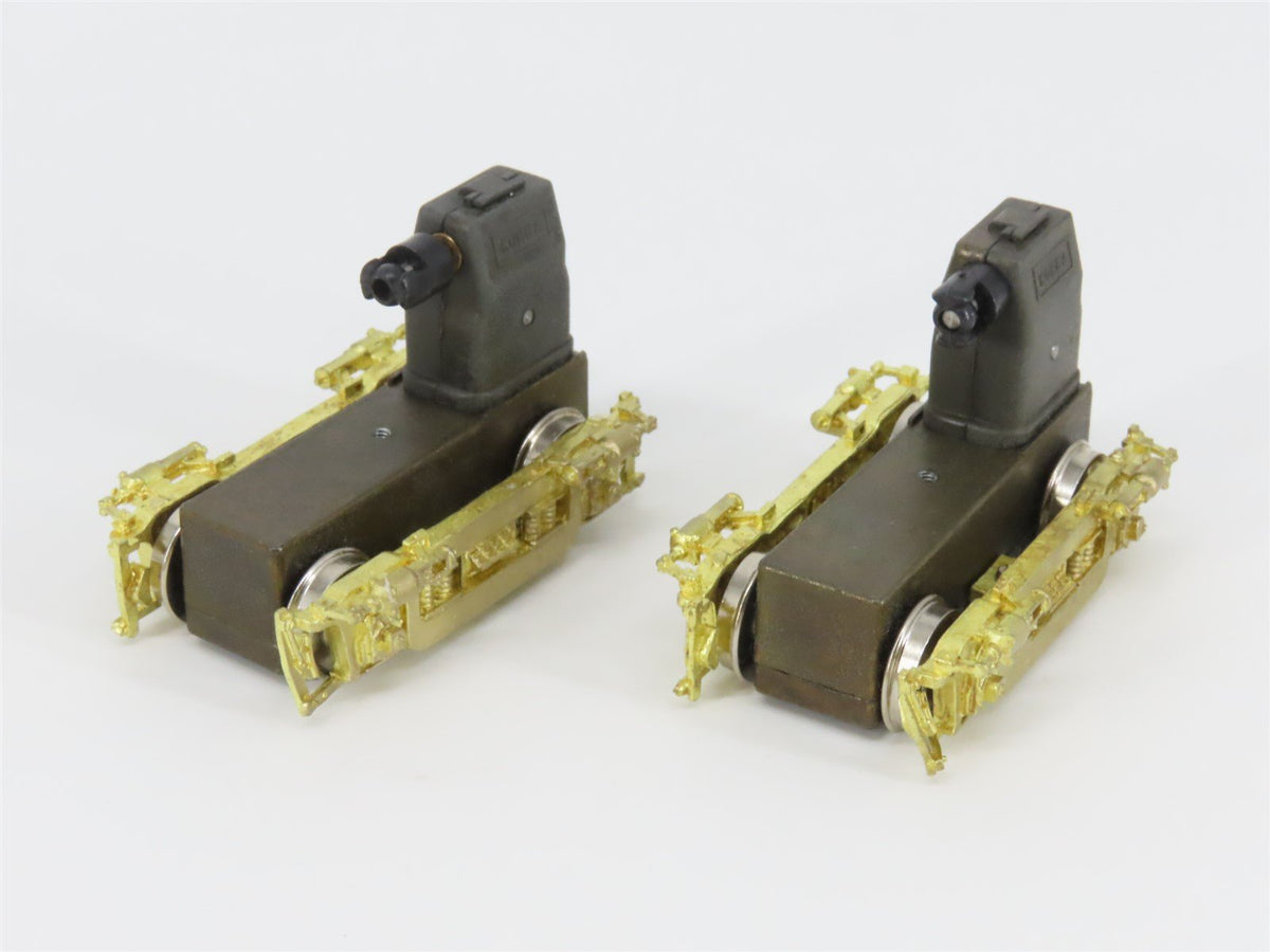 LOT of 4 HO Oriental Limited/Samhongsa BRASS AAR Type B Truck Sets w/ Gearboxes
