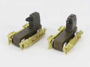 LOT of 4 HO Oriental Limited/Samhongsa BRASS AAR Type B Truck Sets w/ Gearboxes