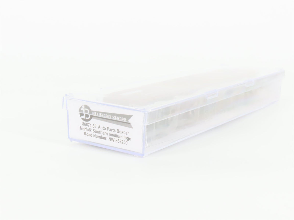 N Scale Bluford Shops 86671 NS Norfolk Southern 86&#39; Auto Parts Box Car NW868250