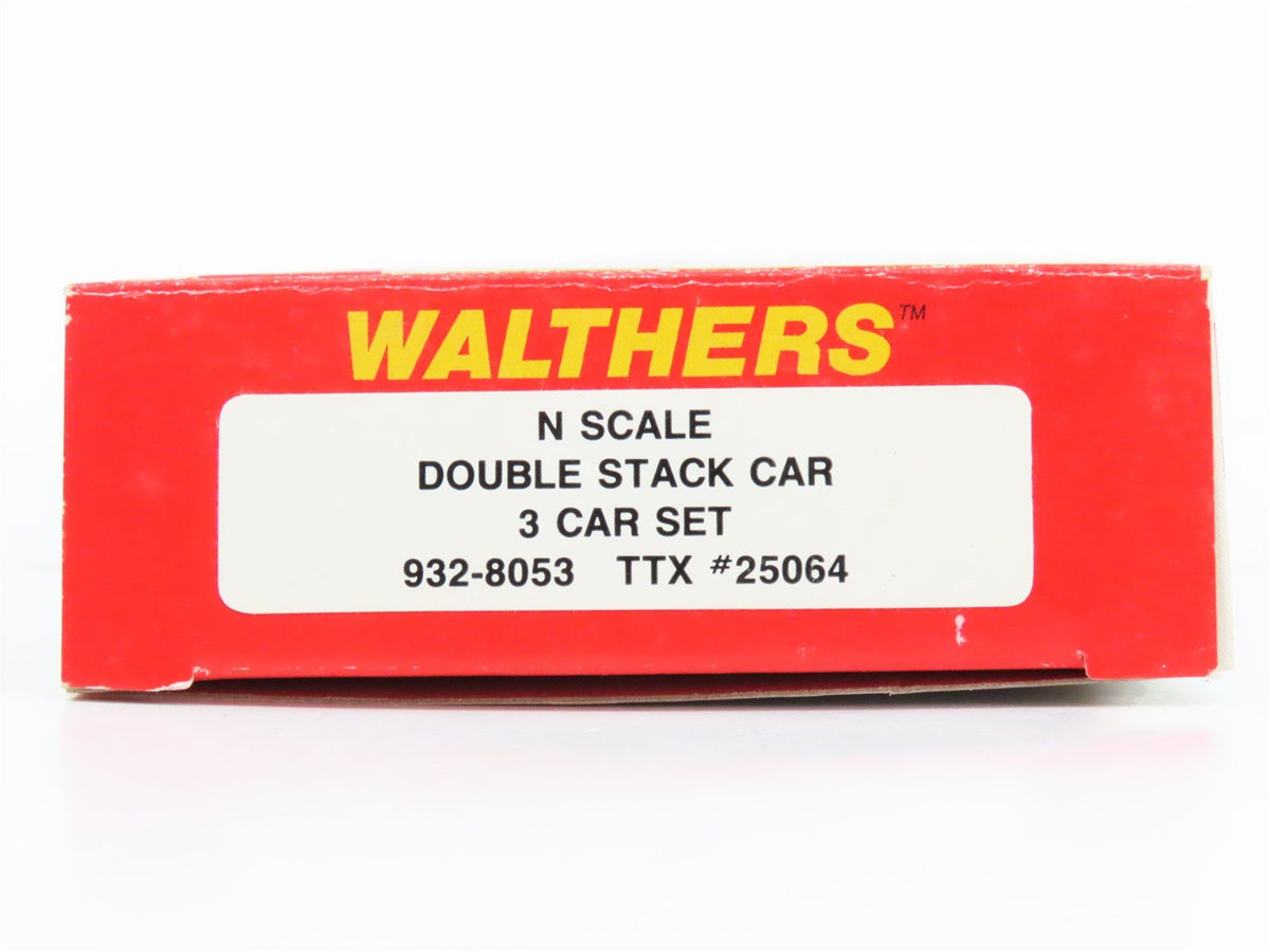 N Scale Walthers 932-8053 DTTX TTX Double Stack Car (3-Car Set) #25064
