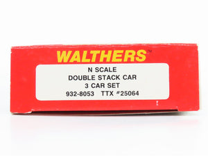 N Scale Walthers 932-8053 DTTX TTX Double Stack Car (3-Car Set) #25064