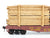 LOT of 2 HO Scale ATSF Santa Fe & UP Union Pacific Flat Cars w/ Custom Loads