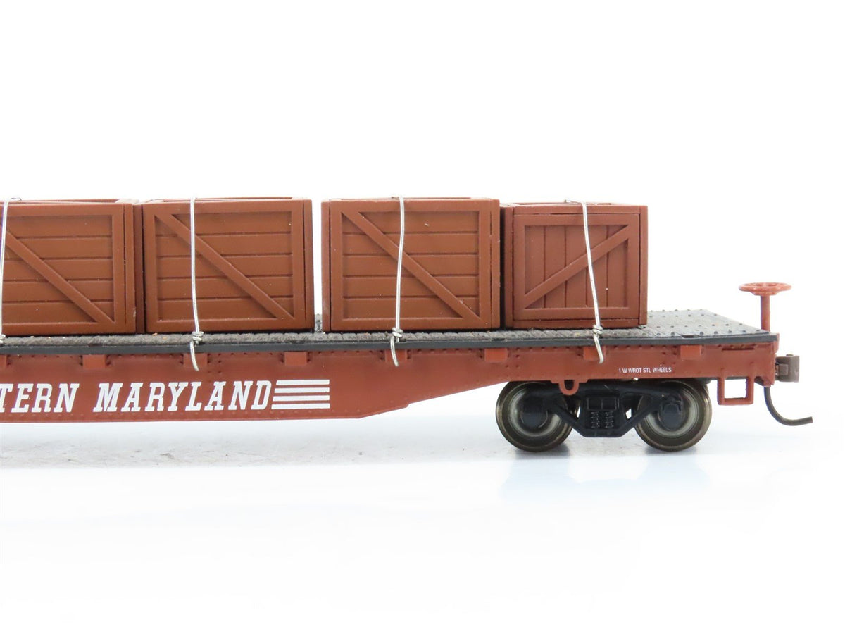 LOT of 2 HO Scale Bachmann WM Western Maryland Flat Cars w/ Custom Loads