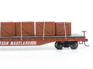 LOT of 2 HO Scale Bachmann WM Western Maryland Flat Cars w/ Custom Loads