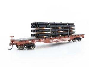 LOT of 2 HO Scale Bachmann WM Western Maryland Flat Cars w/ Custom Loads