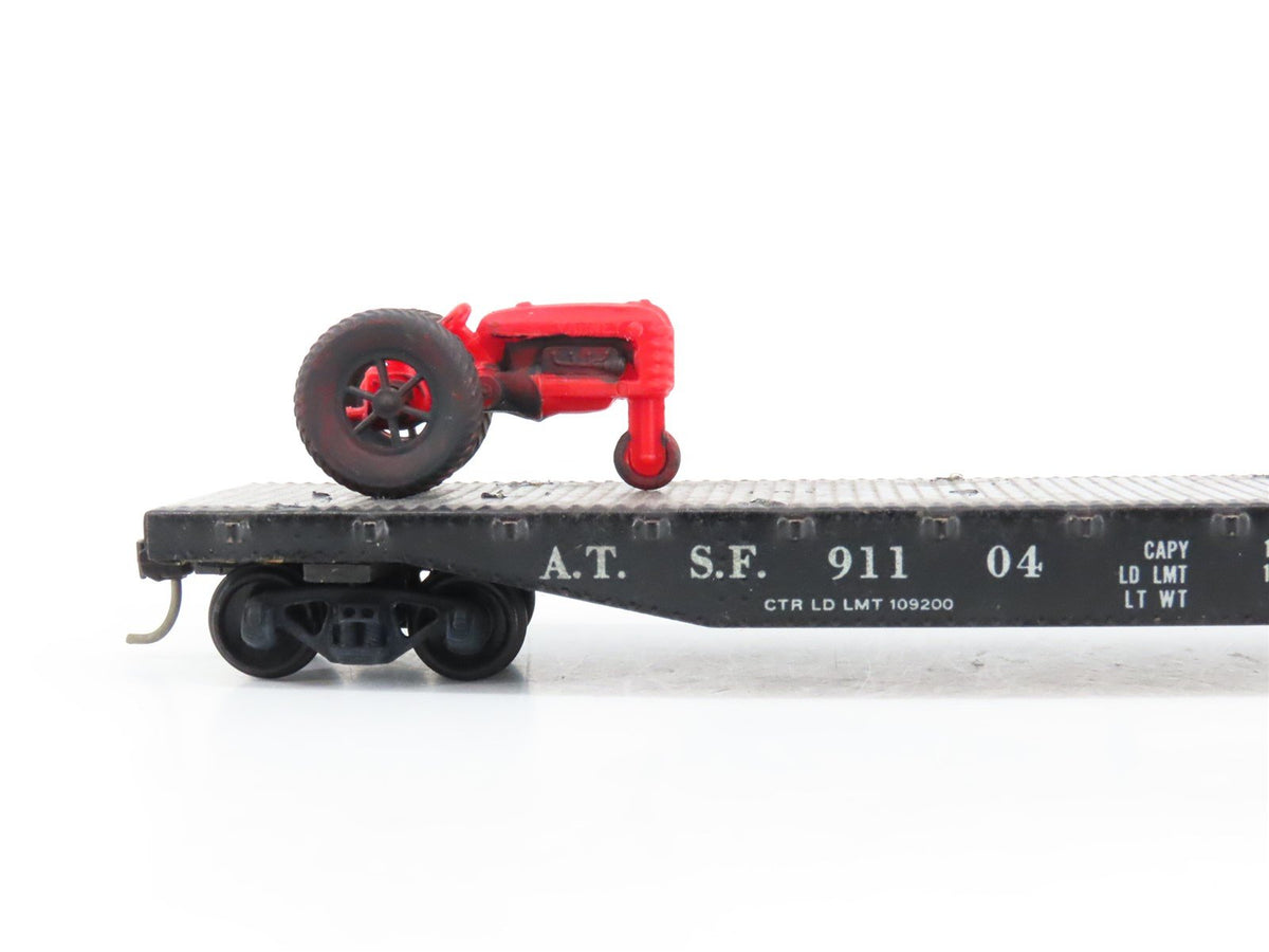 LOT of 2 HO Scale ATSF Santa Fe D&amp;RGW Rio Grande Flat Cars w/ Custom Loads