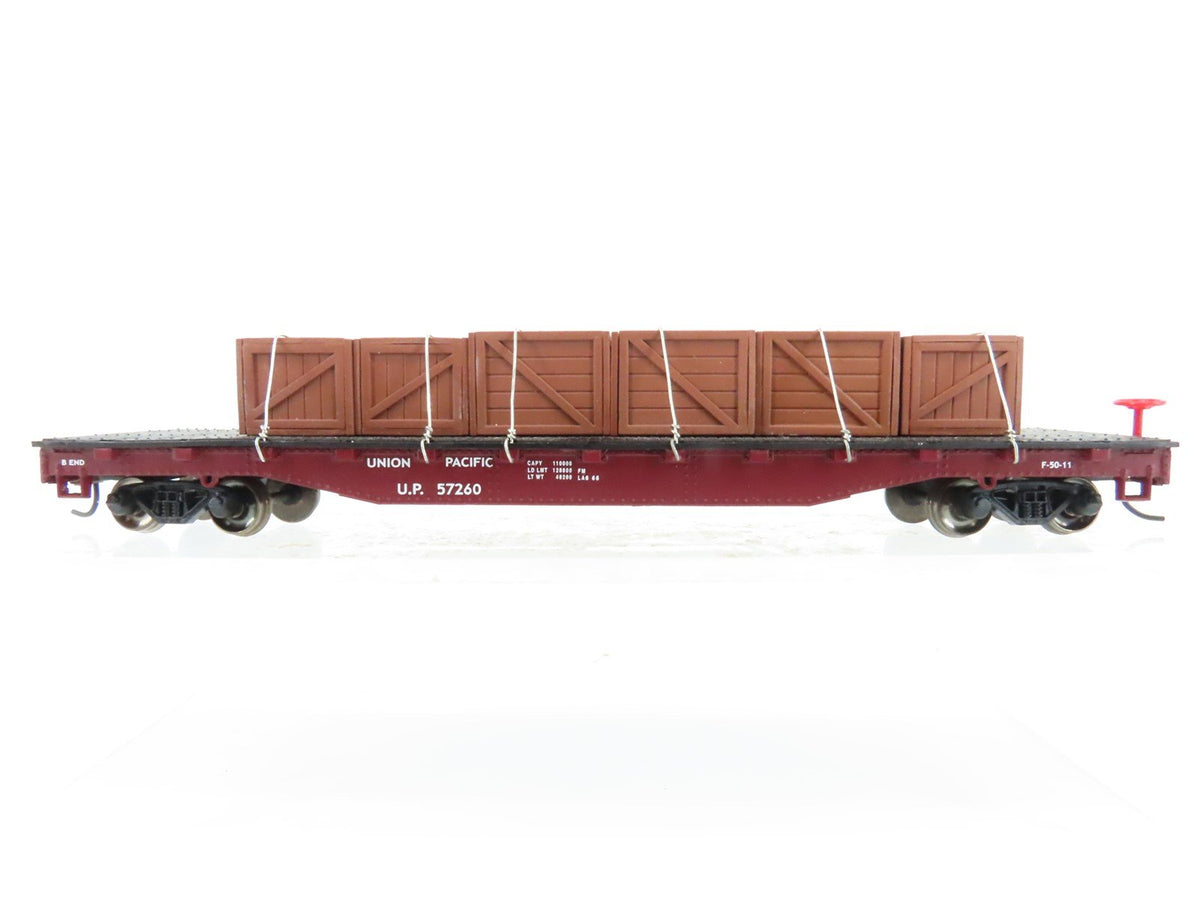 HO Scale Bachmann UP Union Pacific Flat Car #57260 w/ Custom Load
