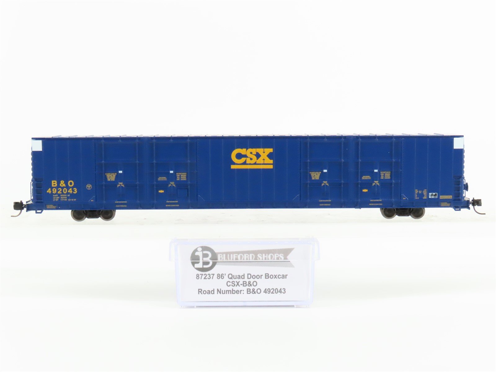 N Scale Bluford Shops 87237 CSX B&O 86' Quad Door Box Car 492043