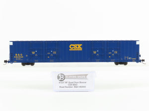 N Scale Bluford Shops 87237 CSX B&O 86' Quad Door Box Car 492043
