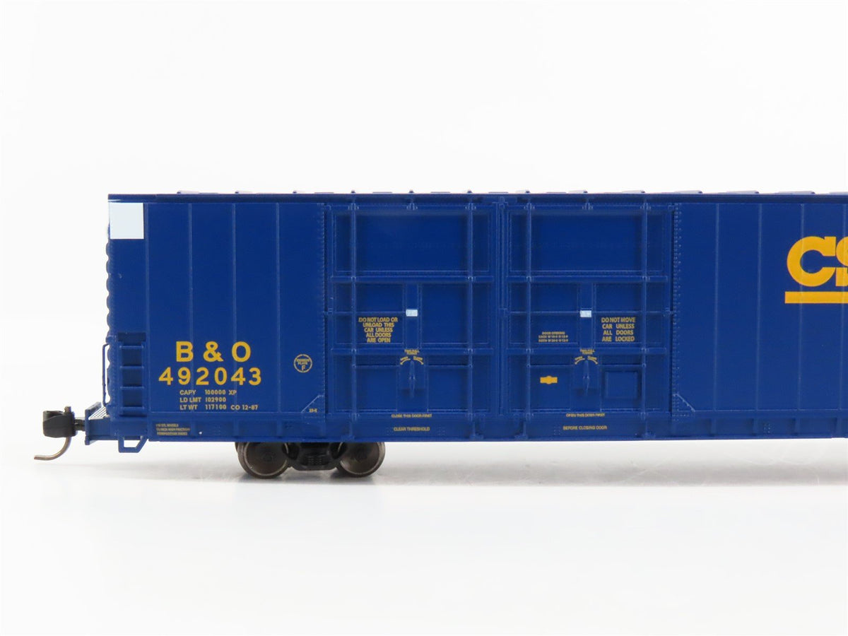 N Scale Bluford Shops 87237 CSX B&amp;O 86&#39; Quad Door Box Car 492043