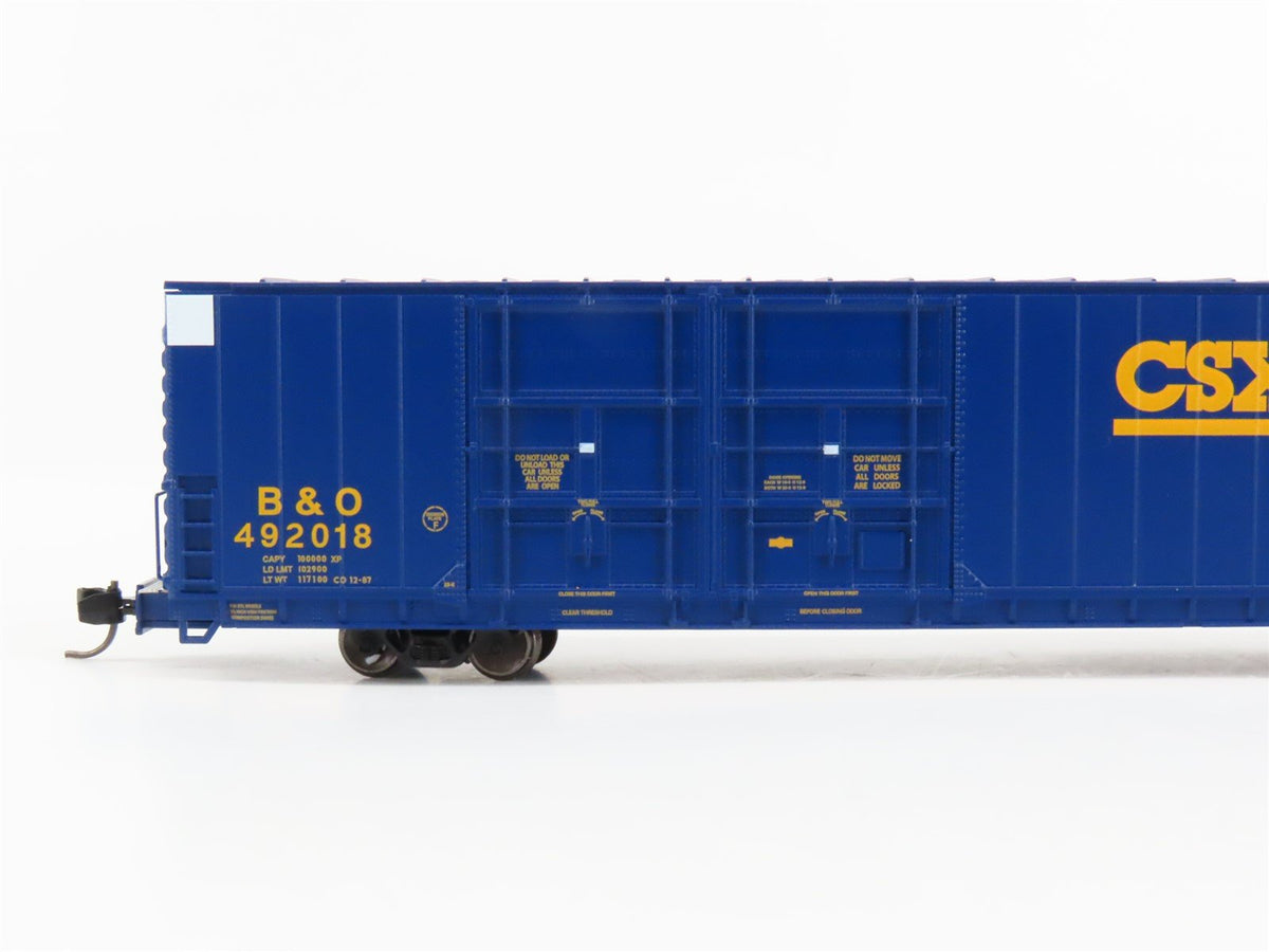 N Scale Bluford Shops 87230 CSX B&amp;O 86&#39; Quad Door Box Car 492018