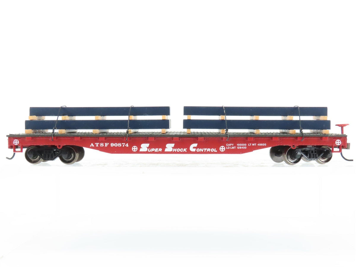 HO Scale Bachmann ATSF Santa Fe Flat Car #90874 w/ Custom Load