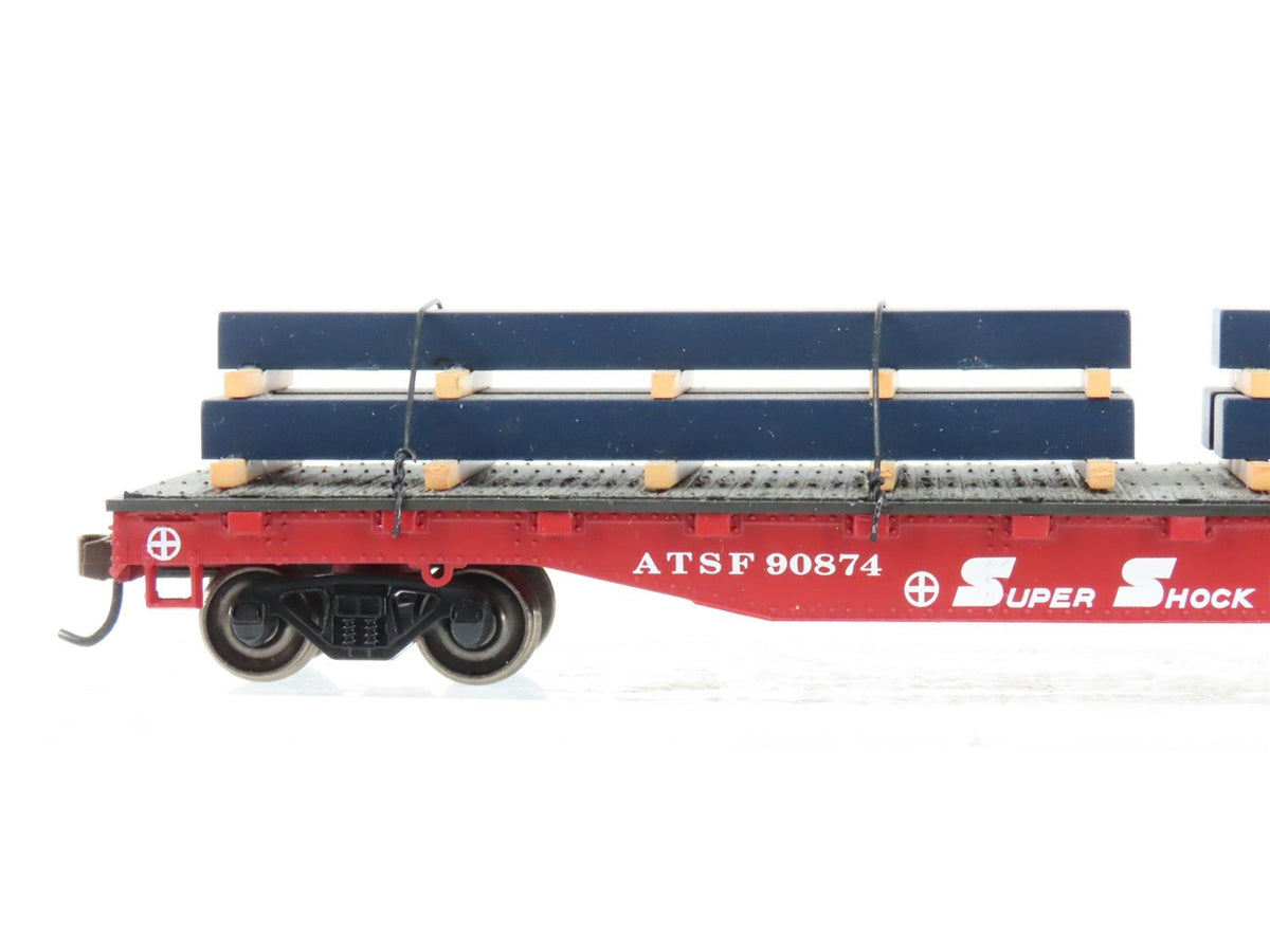 HO Scale Bachmann ATSF Santa Fe Flat Car #90874 w/ Custom Load