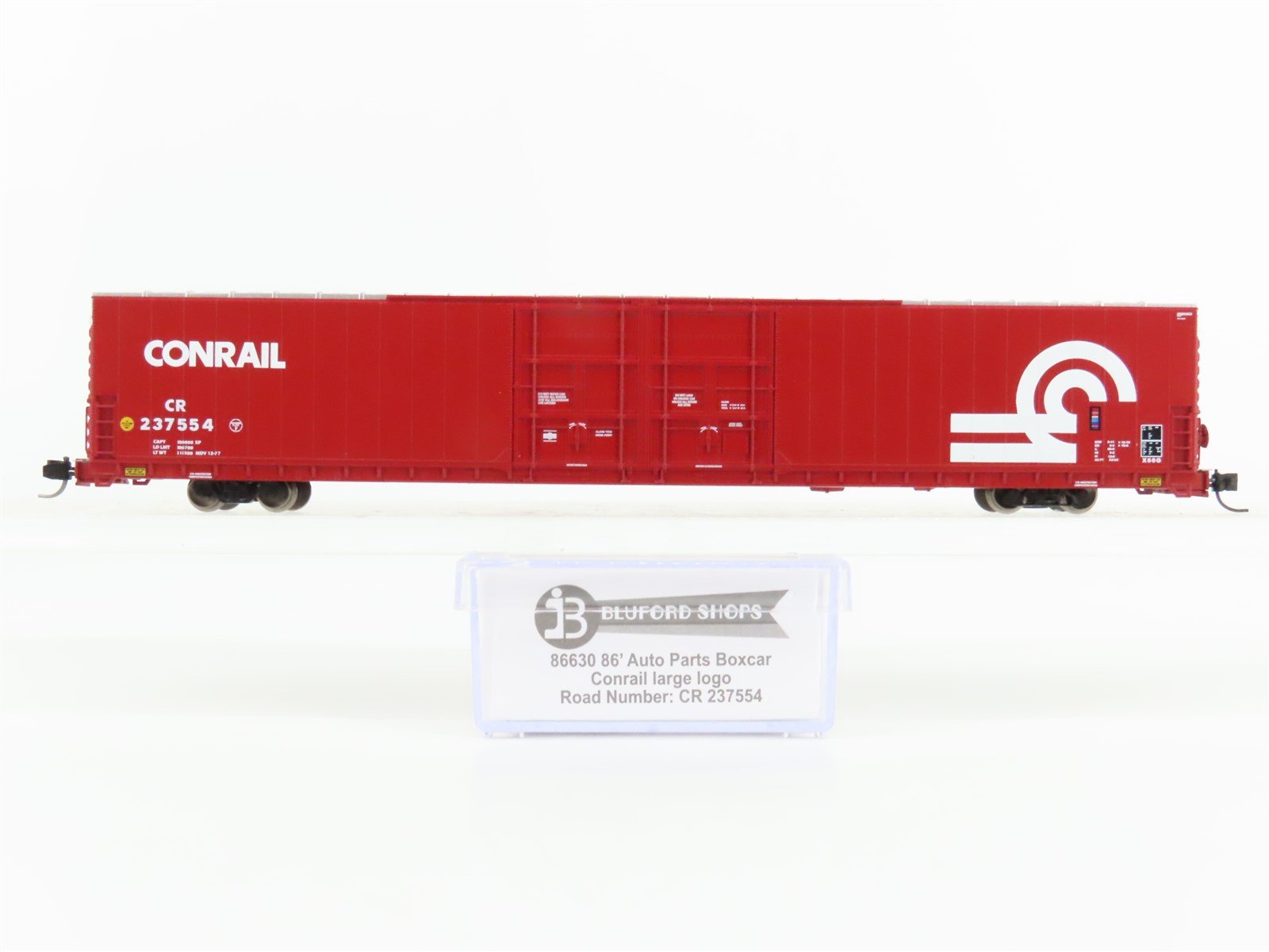 N Scale Bluford Shops 86630 CR Conrail 86' Auto Parts Box Car 237554