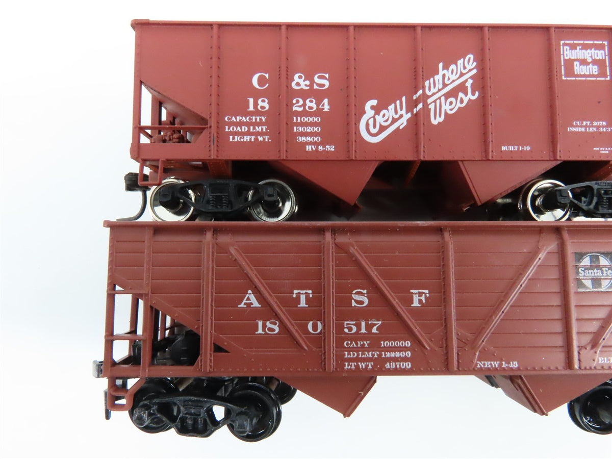 LOT of 12 HO Scale ATSF, MP, RI, WAB, SL-SF, CN, C&amp;S, L&amp;N, SOU, C&amp;O 2-Bay Hopper