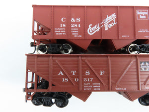 LOT of 12 HO Scale ATSF, MP, RI, WAB, SL-SF, CN, C&S, L&N, SOU, C&O 2-Bay Hopper