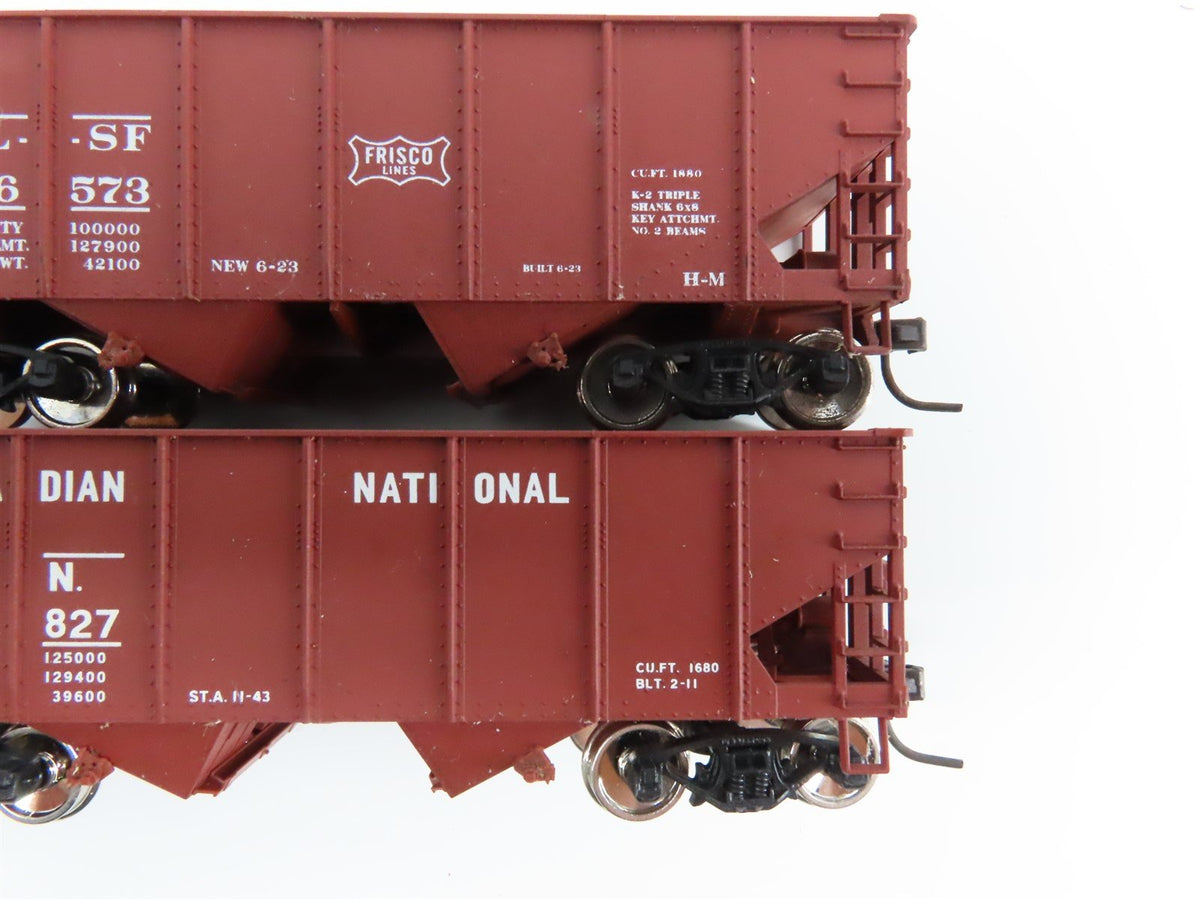 LOT of 12 HO Scale ATSF, MP, RI, WAB, SL-SF, CN, C&amp;S, L&amp;N, SOU, C&amp;O 2-Bay Hopper