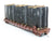 LOT of 2 HO Scale MILW Milwaukee Road Flat Cars #65637 w/ Custom Loads