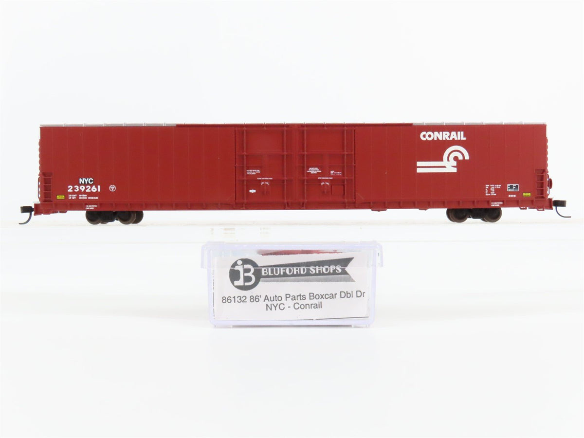 N Bluford Shops 86132 CR/NYC Conrail 86&#39; Double Door Auto Parts Box Car 239261