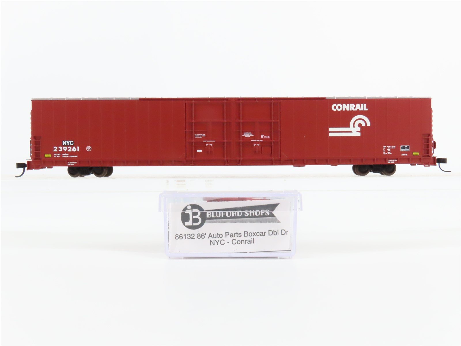 N Bluford Shops 86132 CR/NYC Conrail 86' Double Door Auto Parts Box Car 239261