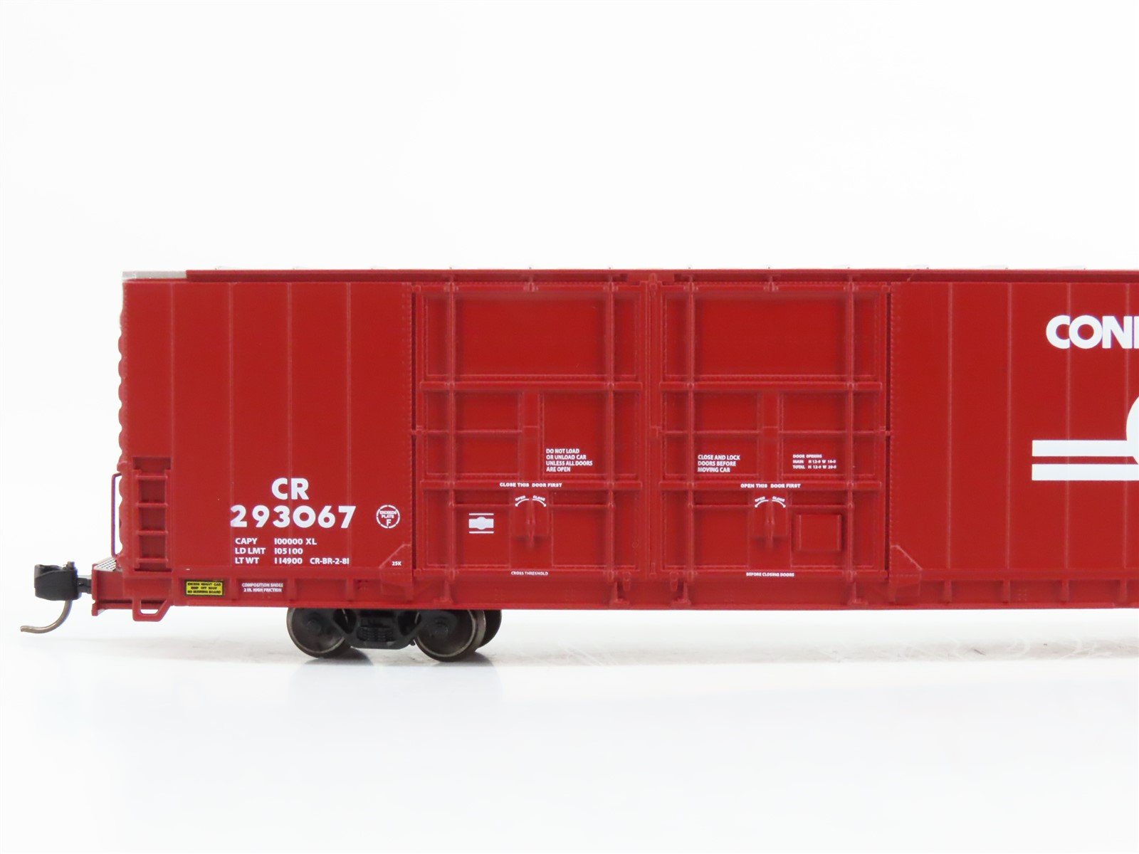 N Scale Bluford Shops 87060 CR Conrail 86' Quad Door Auto Parts Box Car 293067