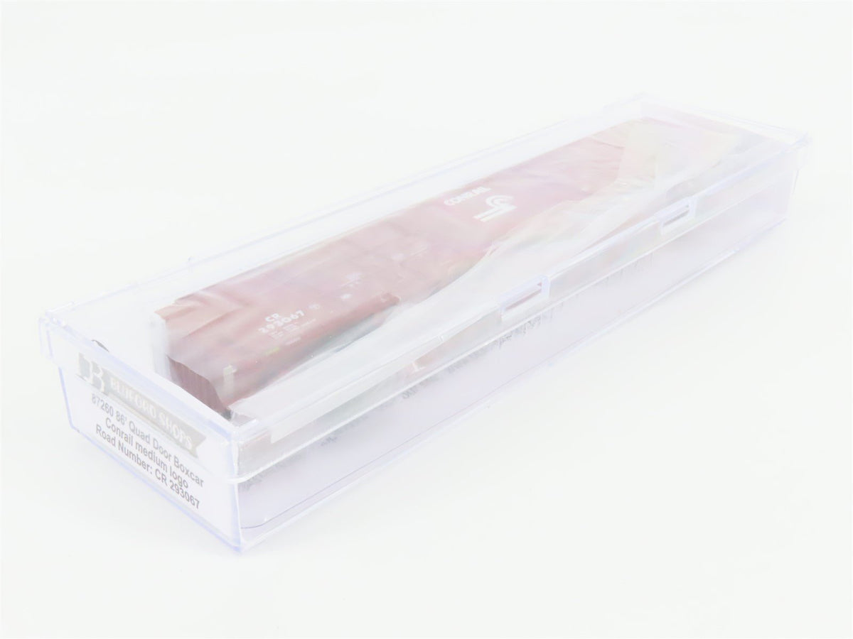 N Scale Bluford Shops 87060 CR Conrail 86&#39; Quad Door Auto Parts Box Car 293067