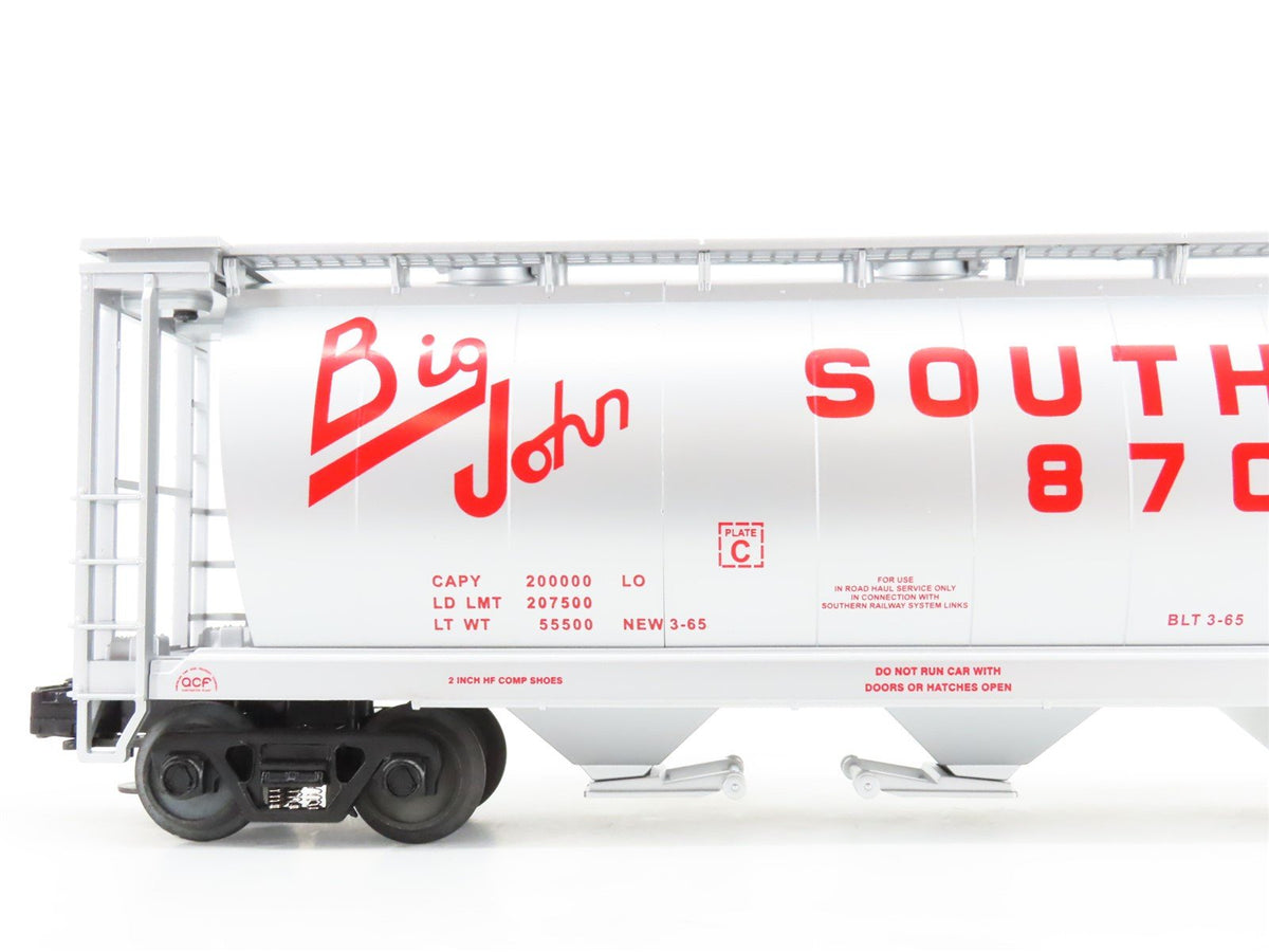 O Gauge 3-Rail MTH 20-97435 SOU Southern 4-Bay Cylindrical Hopper #8701