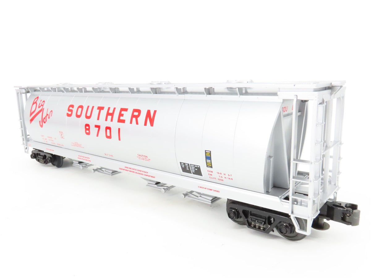 O Gauge 3-Rail MTH 20-97435 SOU Southern 4-Bay Cylindrical Hopper #8701