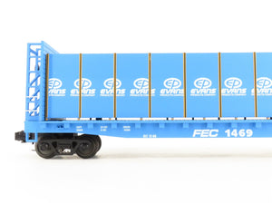 O Gauge 3-Rail MTH 20-98112 FEC Florida East Coast Bulkhead Flat Car 1469 w/Load