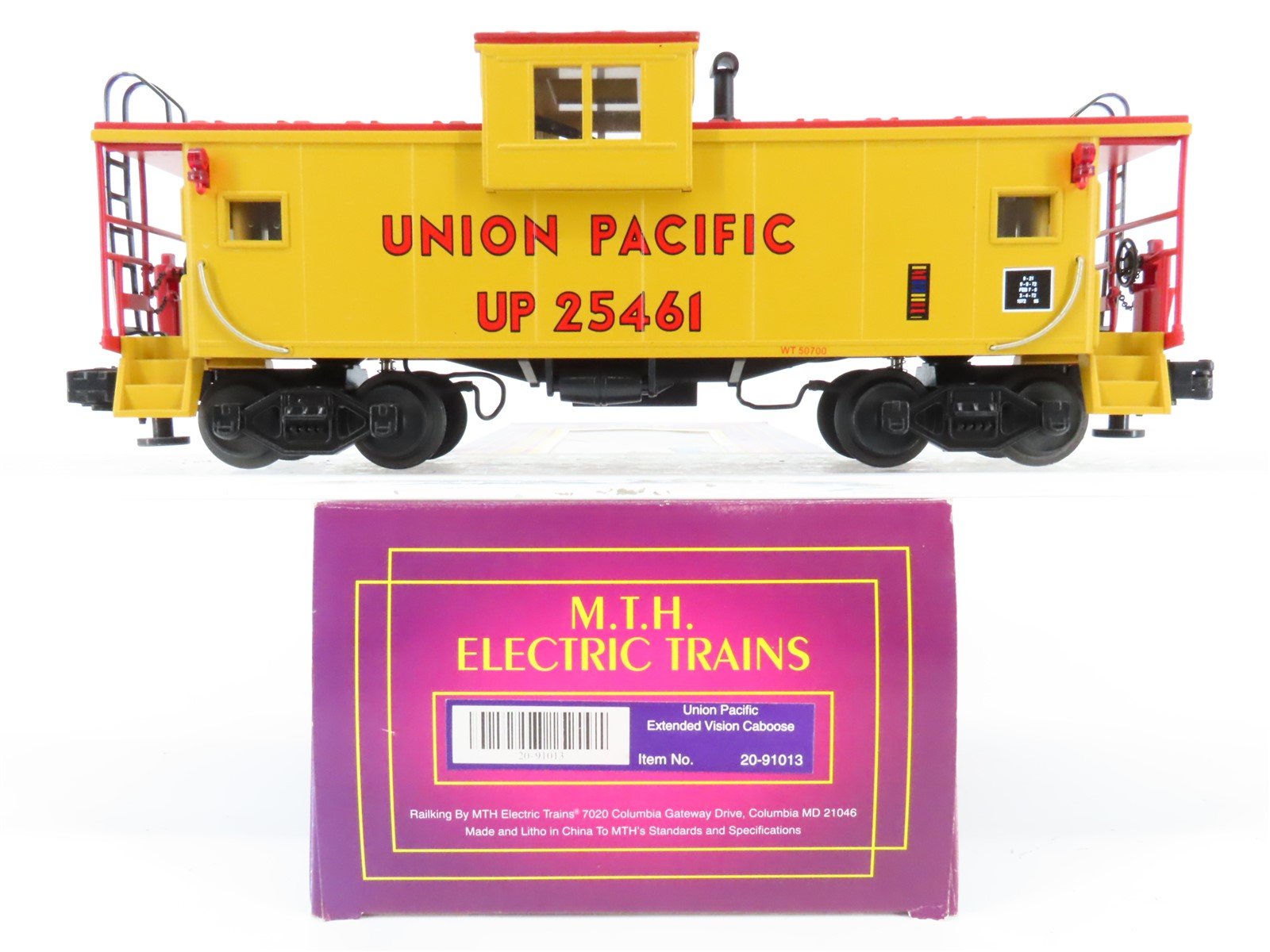 O Gauge 3-Rail MTH 20-91013 UP Union Pacific Extended Vision Caboose #25461