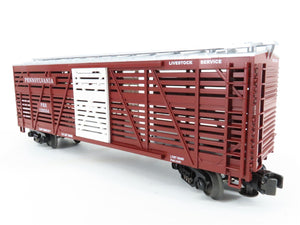 O Gauge 3-Rail MTH 20-94503 PRR Pennsylvania 40' Steel-Side Stock Car #130554