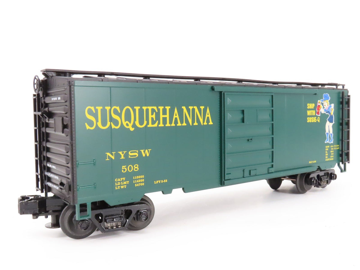 O Gauge 3-Rail MTH 20-93019 NYSW &quot;Susie-Q&quot; 40&#39; Single Door Box Car #508