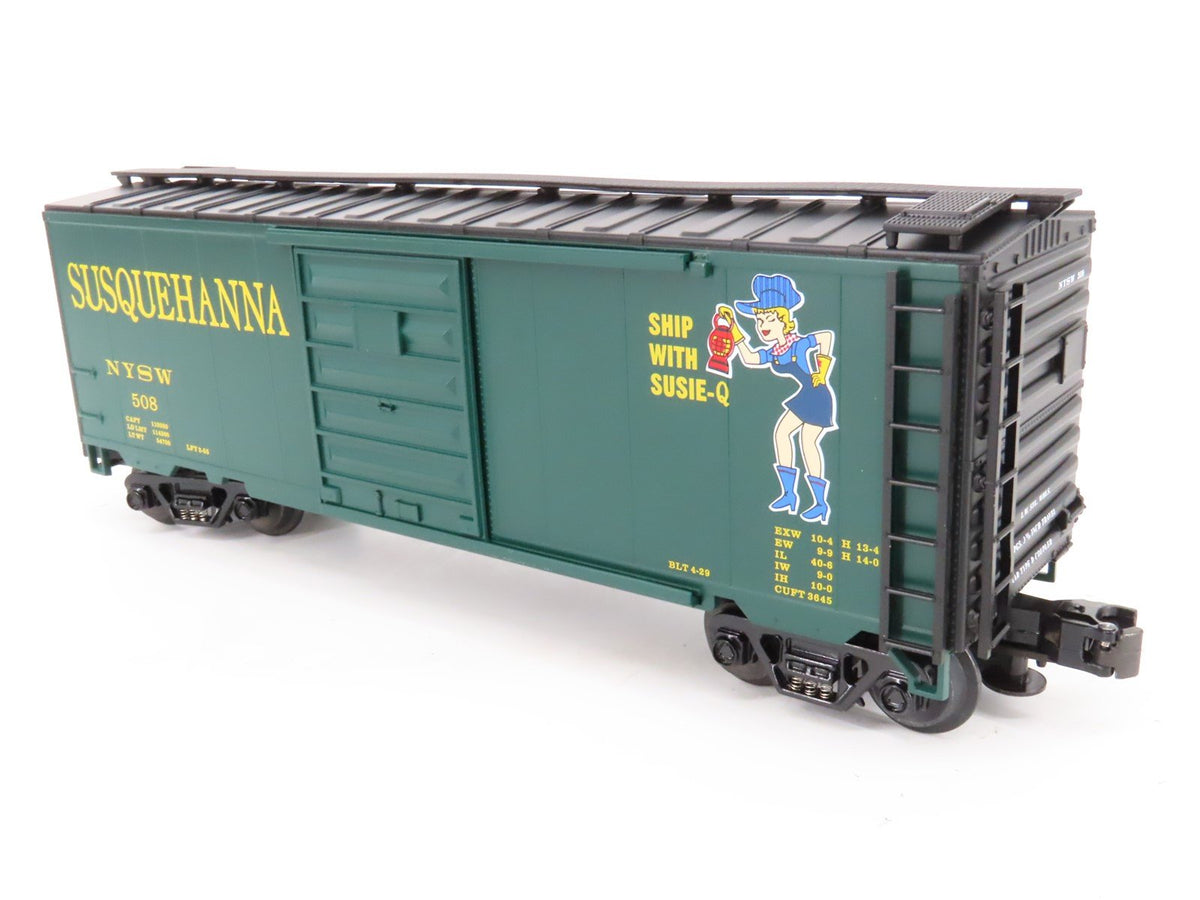 O Gauge 3-Rail MTH 20-93019 NYSW &quot;Susie-Q&quot; 40&#39; Single Door Box Car #508