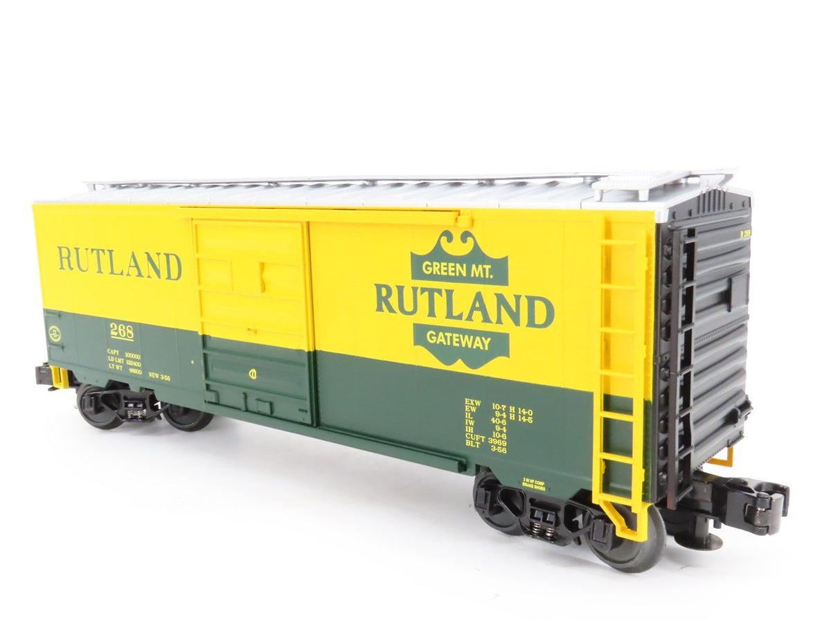 O Gauge 3-Rail MTH 20-93149 RUT Rutland &quot;Green Mt. Gateway&quot; 40&#39; Box Car #268