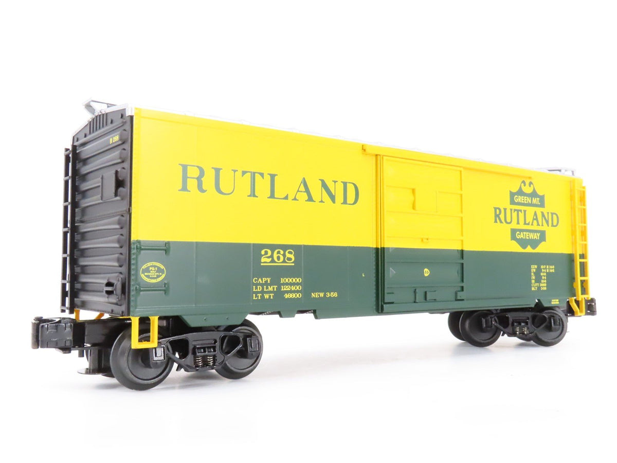 O Gauge 3-Rail MTH 20-93149 RUT Rutland &quot;Green Mt. Gateway&quot; 40&#39; Box Car #268