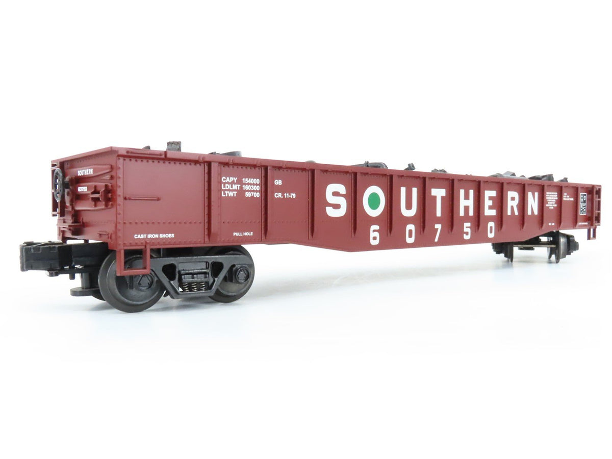 O Gauge 3-Rail MTH 20-98004 SOU Southern 53&#39; Steel Gondola #60750 w/ Junk Load