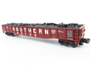 O Gauge 3-Rail MTH 20-98004 SOU Southern 53' Steel Gondola #60750 w/ Junk Load