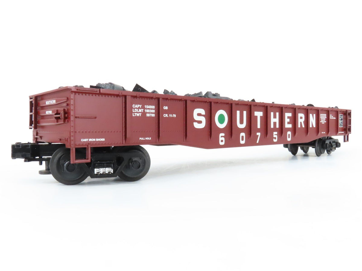 O Gauge 3-Rail MTH 20-98004 SOU Southern 53&#39; Steel Gondola #60750 w/ Junk Load